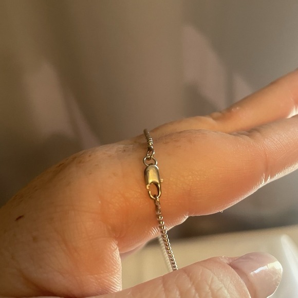 Lagos Caviar Diamond Halo Sterling Silver Open Circle Stationed Necklace 16" EUC - Picture 6 of 10